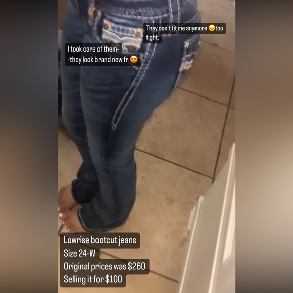 LOWRISE/ boot cut JEANS, SIZE 24w! - Picture 2 of 6
